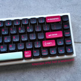 Miami Black Pink PBT Keycaps Set Ball Shape for Cherry MX Mechanical Keyboards Model