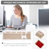 Mechanical Keyboard Key Caps Set Durable ABS Beige Decorative Replacement Keys Model