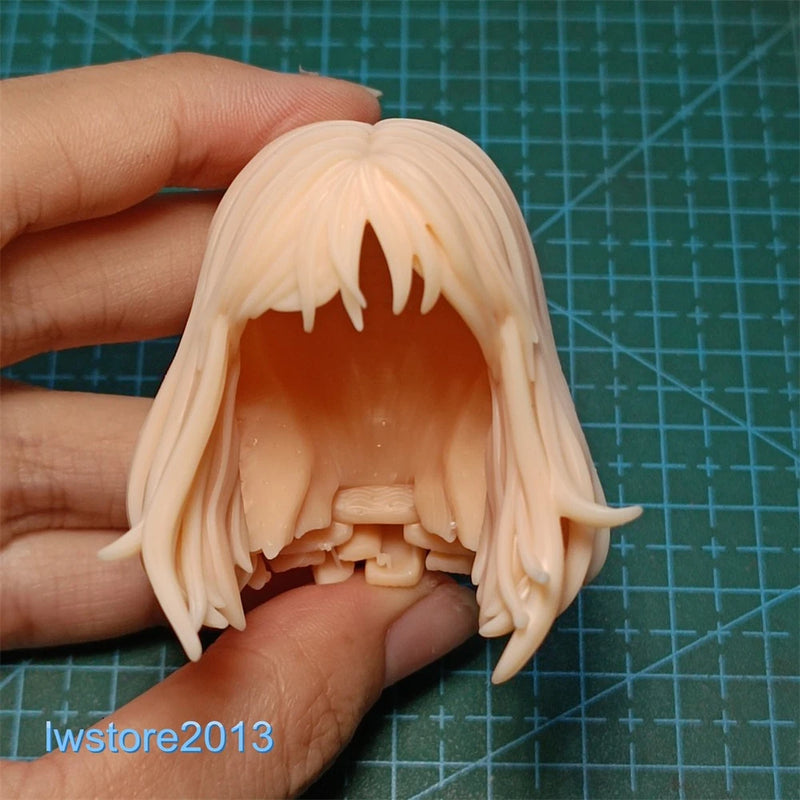 1/6 1/12 1/18 Girl Hair Sculpt For 12" 6" 3.75" Female Action Figure Head Body Model