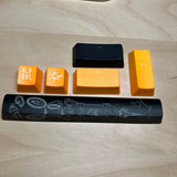 Ducky Gaming Keyboard Replacement Keycap Set MX Mount Black Orange 6pcs Model