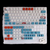 Coral Sea white Blue Red PBT Keycap Set For Keychorn Ducky Keyboard Model