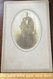 Photo on Board, Man in Uniform, Sword Bugle, Medals,  5 7/8 x 8 7/8in Model