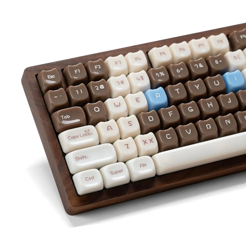 Jelly Jade Keycaps Translucent Cute Ragdoll Cat Mao Profile 148 Keys Brown PC Model