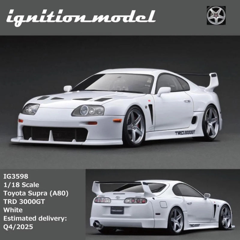 Ignition Model 1:18 Toyota Supra (A80) TRD 3000GT White IG3598 Model