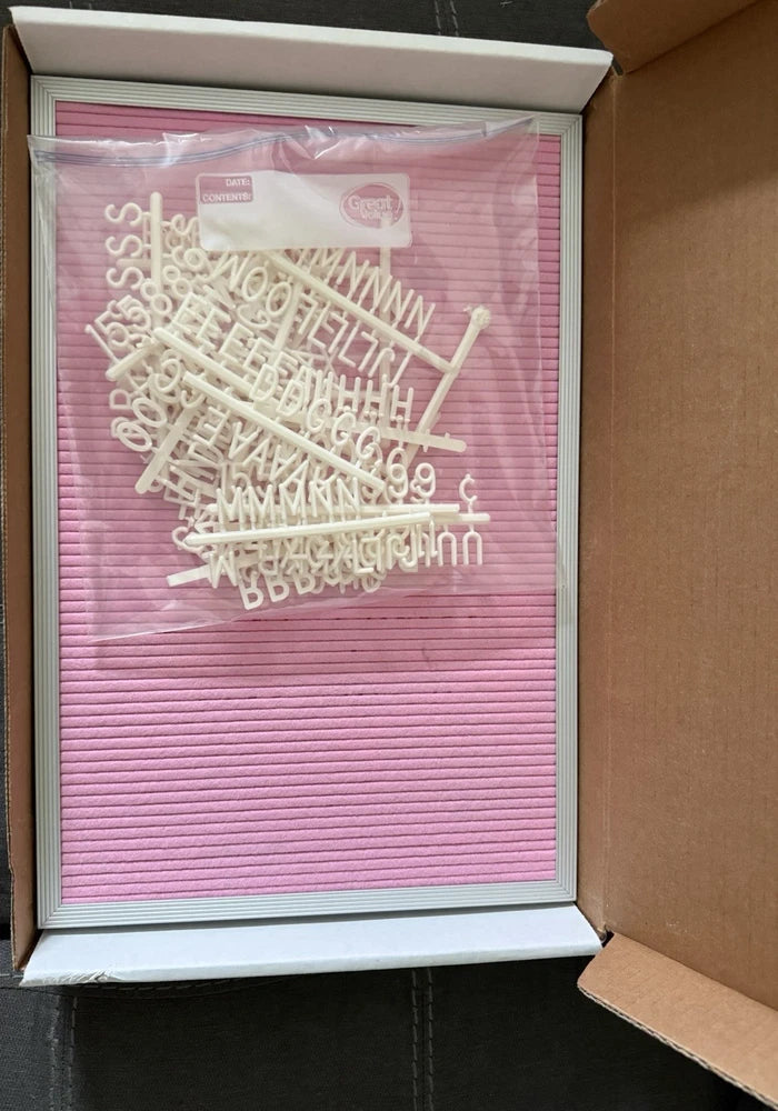 Y2K Coquette Pink Felt Letter Board Kawaii Dorm Decor 18x12 Retro Model
