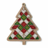 DIY Bead embroidery kit on wood Christmas Tree Decoration Craft gift Model