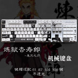 108 Keys Demon Slayer Rengoku Kyoujurou Keycaps Set OEM for Mechanical Keyboard Model