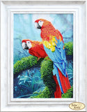 DIY Bead Embroidery Kit Macaw parrots Home Decor Craft Art Unique Gift Model