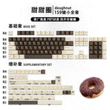 Cute Chocolate Doughnut Cherry Profile Dye-subbed PBT Keycap Set Model