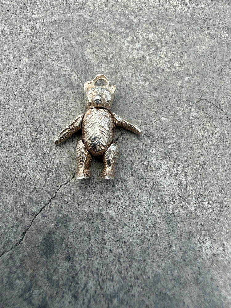 Vintage 925 Sterling Silver Articulated Teddy Bear Charm Pendant Movable 3.5g Charms