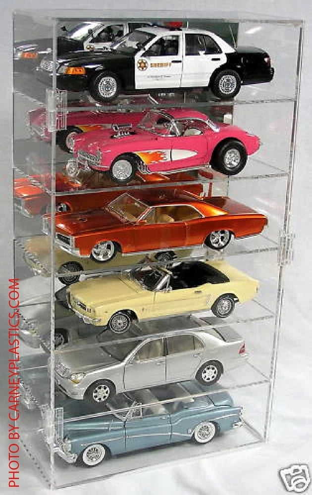 Model Diecast Display Case 1/18th Scale 6 car Vertical Model