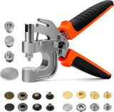 Leather Snap and Fastener Kit - Press Pliers with 15Mm Metal Buttons, 40 Model