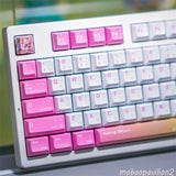 New Demon Slayer Mitsuri Anime PBT KCA Height Keycap Set 140 Key for Mechani Model