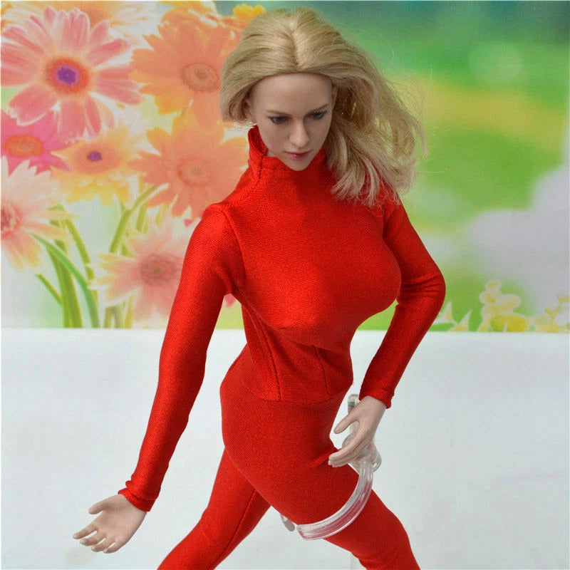 1:6 Red Bodysuit Clothes Model For 12inch Female Phicen TBL JO Figure Body Toys Model