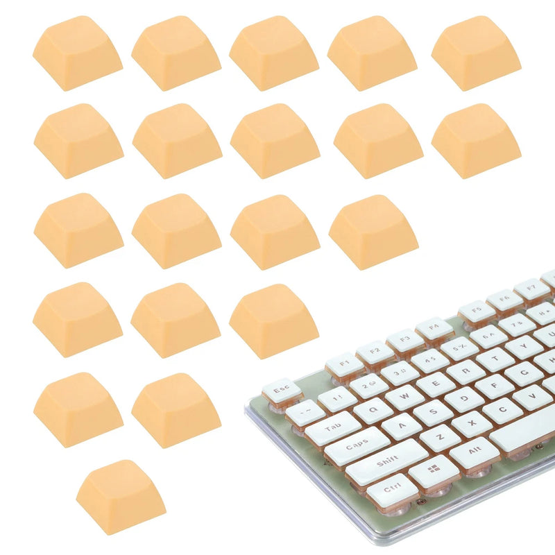 20Pcs XDA Profile Keycap Set PBT Mechanical Numeric Keypads, Pink/Orange Model