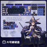 Game Arknights Amiya Theme PBT Keycaps Set Cross Shaft Wired Mechanical Keyboard Model