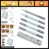 6-Piece Deluxe Leather Snap & Rivet Setter Tool Kit - Crafting Tools for DIY Pro Model