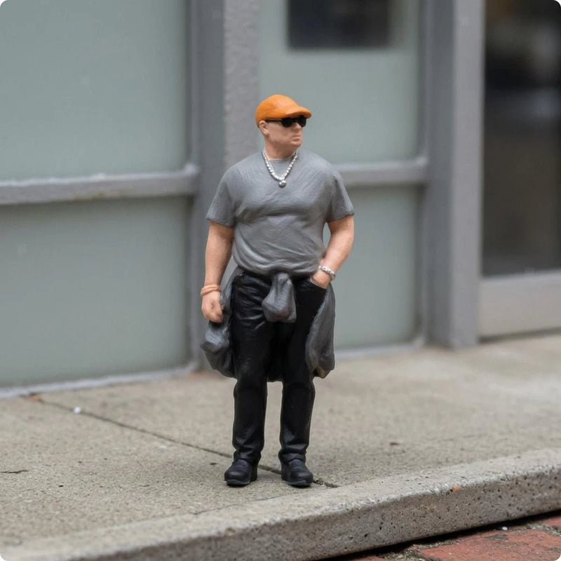 1/64 Scale Figurine Detailed Painted Miniature Man Photography Props Model
