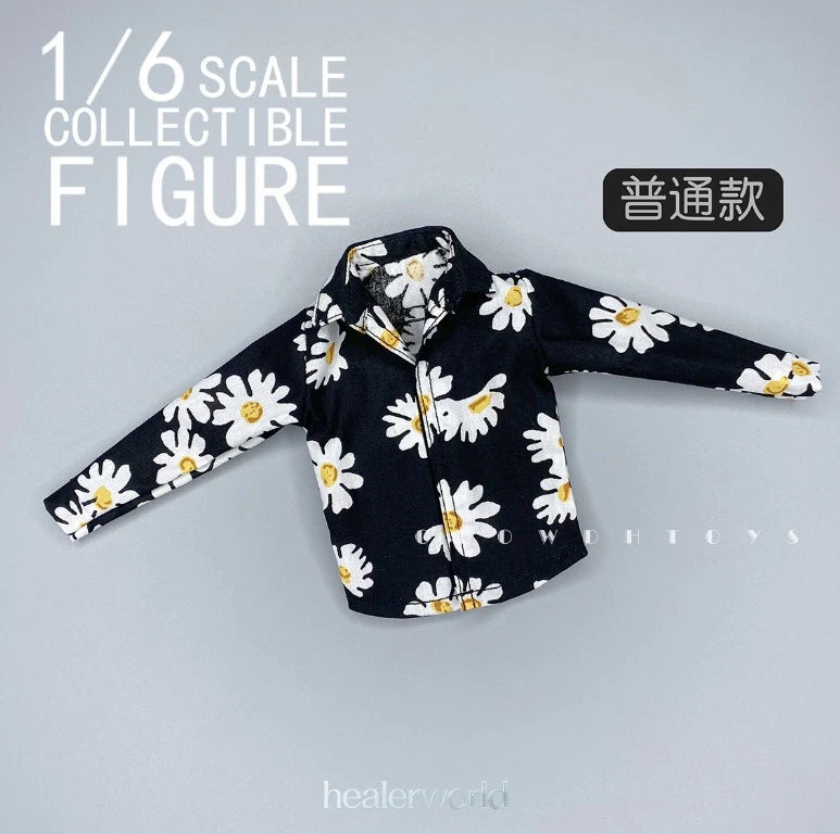 Cool Soldier Flower Shirt Model Fit for 12" Action Figure 1/6 Scale Model