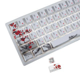 Japanese Keycaps Side Printed Set PBT Doubleshot Shine Through Cherry 135 Keys Model