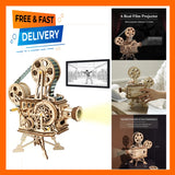 3D Wooden Puzzle Vitascope Model Building Kit Mechanical Movie Projector for Model