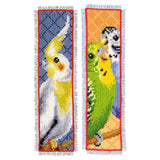 Vervaco bookmark counted cross stitch kit "Parrots" Set of 3, 6x20cm, DIY Model