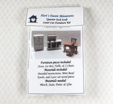 Dollhouse Quarter Scale Furniture Kit DIY Victorian Kitchen Set 1:48 Miniatures Model