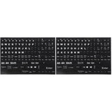 2 Sheets Keyboard Stickers Replacement Universal English for Typing Model