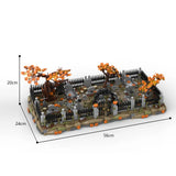 Modubrix Mocs Building Blocks Haunted Cemetery Halloween Sets Bricks Toys Kits Model