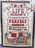 Design Works Counted Cross Stitch Kit Life Is Wonderful Camping Glamping 2903 Model