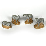 Set of 4 Vtg Grey Lamb Nativity Figures ¨C Christmas/Easter Display ¨C Made in USA Model