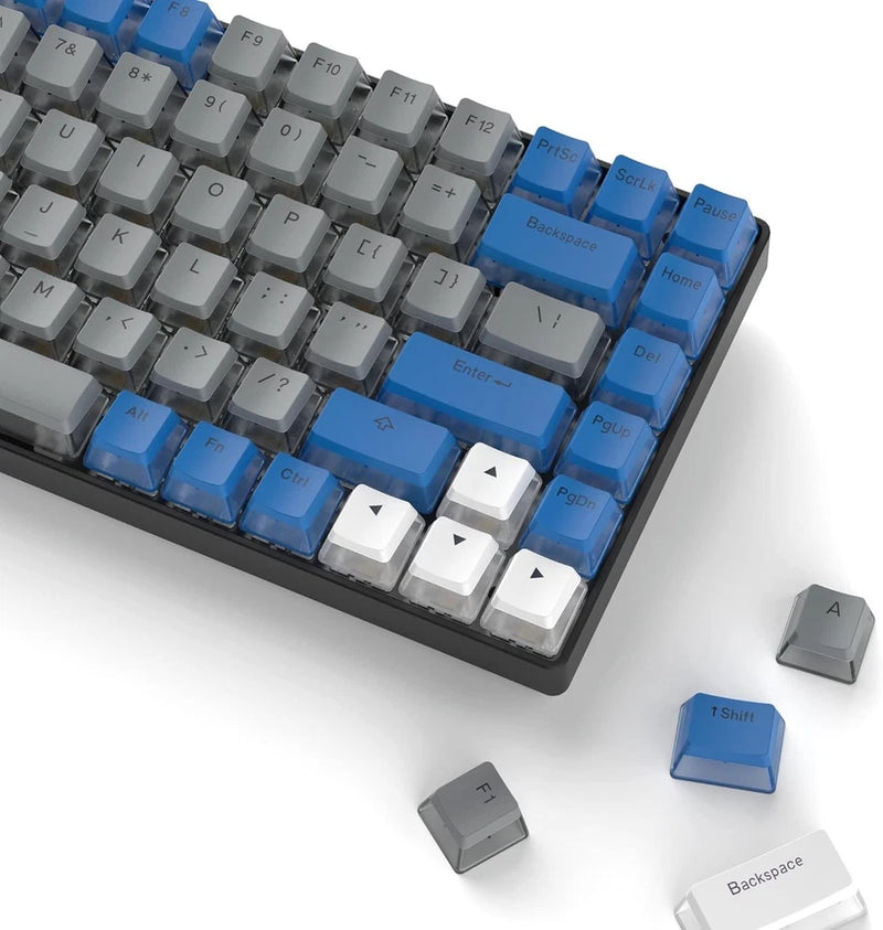Womier PBT Pudding Keycaps- Shine Through Keycaps,165 Keys Key Cap Set 60 65 75 Model