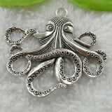 24 Pcs Tibet Silver Octopus Charms Pendants 59x56MM B817 For Diy Making Charms