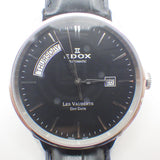 *EXC+++* Edox Les Vauberts 83007 Vintage Automatic Watch Black Dial SWISS H90 Model