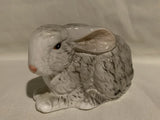 Vintage Grey Easter Bunny Rabbit Figurine Bone China Taiwan Model