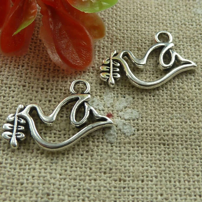 Free Ship 240pcs tibetan silver bird charms 19X11mm L-1930 Charms