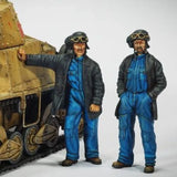 1/35 Resin Figure Italian "Bersaglieri" Tank Crew 2 Figures Unpainted Model