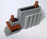 Outland Models Train Railway Layout Industrial Facility Grain Silos N Scale Model