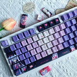 Bunny Hatsune Miku Keycap Set PBT 132 Keys Custom Keycaps for MX Keyboard Model