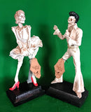 Hallow's Eve Resin Skeleton 12" Elvis and Marilyn Monroe Figurine Pair, NWT! Model