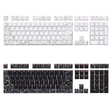 108 Line White PBT Keycaps Oil-Resistant Front Print Backlit for Gaming Typist Model