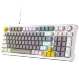 AK96 Smart Mechanical Keyboard Gaming, 96 Keys Full Size with LED Colorful Model