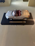 Maisto 1:18 Porsche Boxster 986 Silver Diecast Model w/ Display Base No Box Model