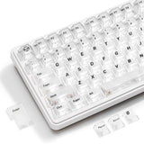 XVX White Clear Keycaps,Transparent Keycaps 60 75 100 Percent,Ceramic Keycap ... Model