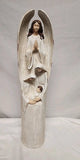 20" Ivory Resin Nativity Angel Figurine Model