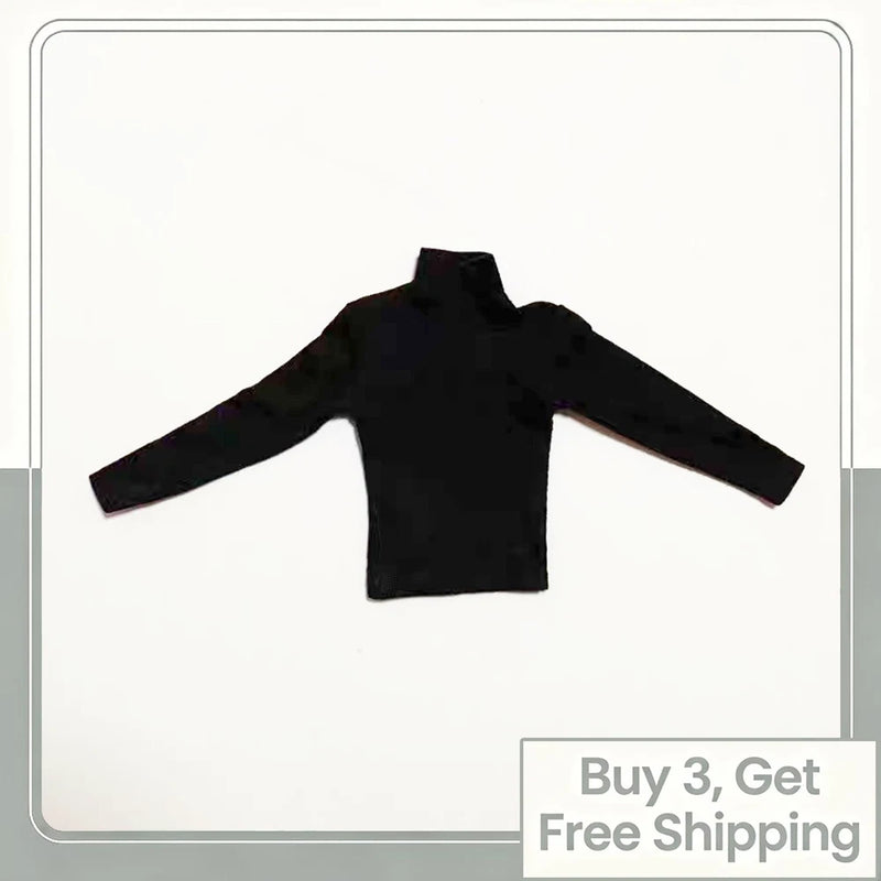 1/6 Man soldier black turtle neck pullover model For 12''  Action Figure Model