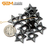 5Pcs Natural Black Hematite Gemstone Charm Pendant Many Kinds Beads Handmade Charms