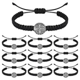 10Pcs Men's St. Benedict Medal Braided Bracelet Catholic Protection Charm Gift Charms