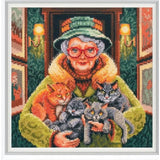 RTO counted cross stitch kit "Cozy hugs", 20,5x20,5cm Model