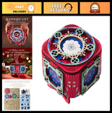 3D Wooden Puzzle Music Box with LED Light, DIY Mechanical Model Kit, Jewelry Box Model